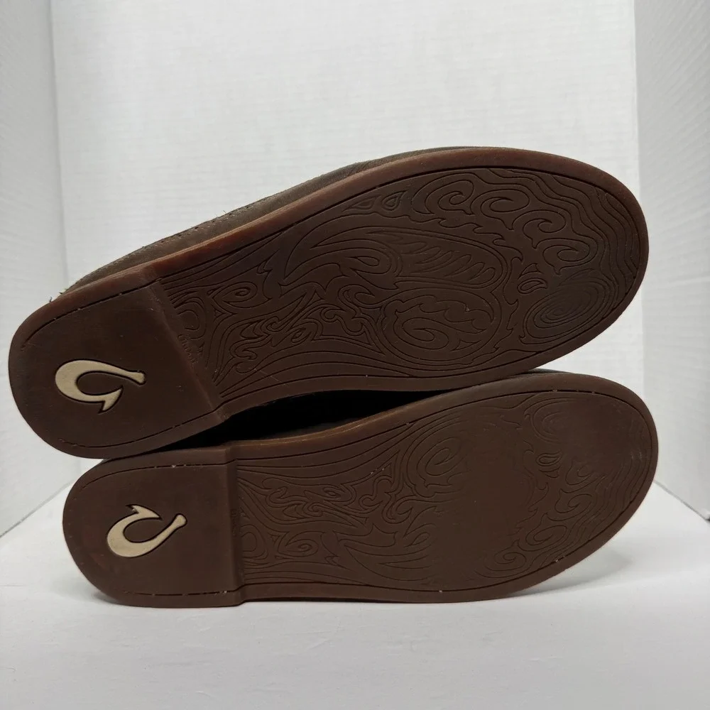 Olukai Honolulu Lace Mens Size 11 Brown Leather Derby Shoes 10290-6313 Casual